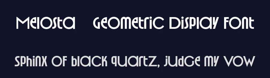 Melosta – Geometric Display Font by roomspace.cl — Display Font — thumbnail 2