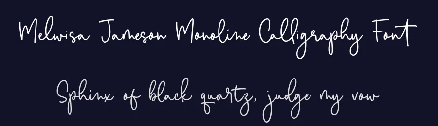 Melwisa Jameson Monoline Calligraphy Font by balpirick — Decorative Font — thumbnail 2