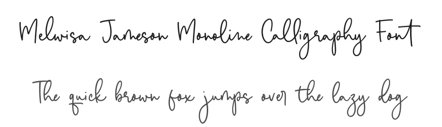 Melwisa Jameson Monoline Calligraphy Font by balpirick — Decorative Font