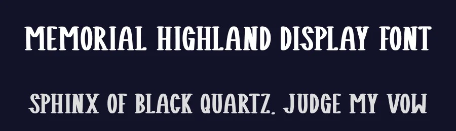 Memorial Highland Display Font by Craftedtype — Decorative Font — thumbnail 2
