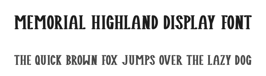 Memorial Highland Display Font by Craftedtype — Decorative Font