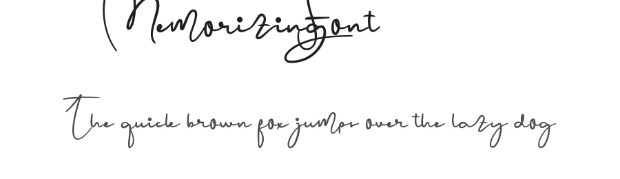Memorizing Font by RaisProject — Script Handwritten Font