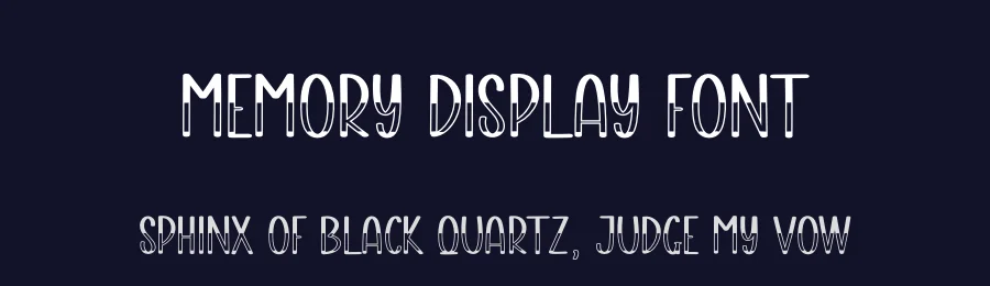 Memory Display Font by andikastudio — Display Font — thumbnail 2