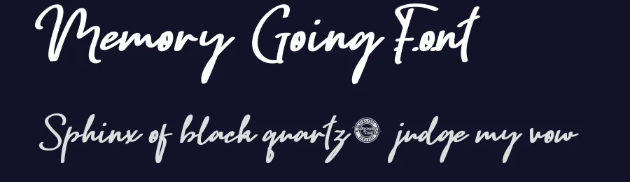 Memory Going Font by CalligraphyFonts.net — Script Handwritten Font — thumbnail 2
