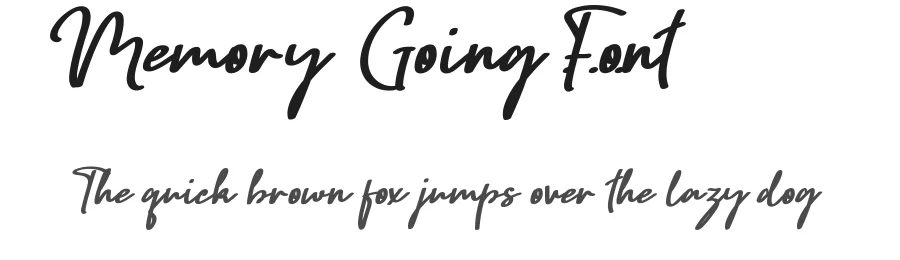 Memory Going Font by CalligraphyFonts.net — Script Handwritten Font