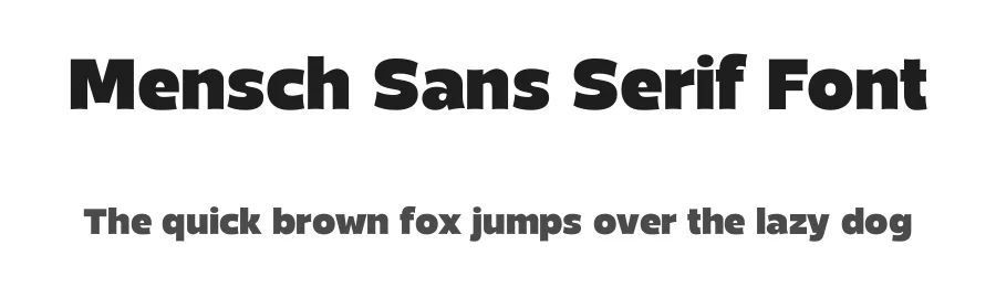 Mensch Sans Serif Font by ekobimantara β Sans Serif Font