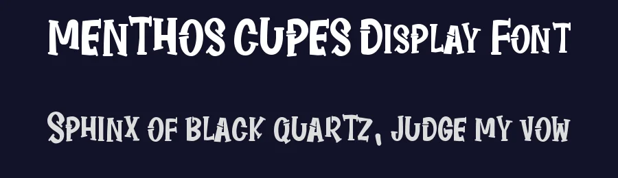 MENTHOS CUPES Display Font by inermediaSTUDIO — Display Font — thumbnail 2