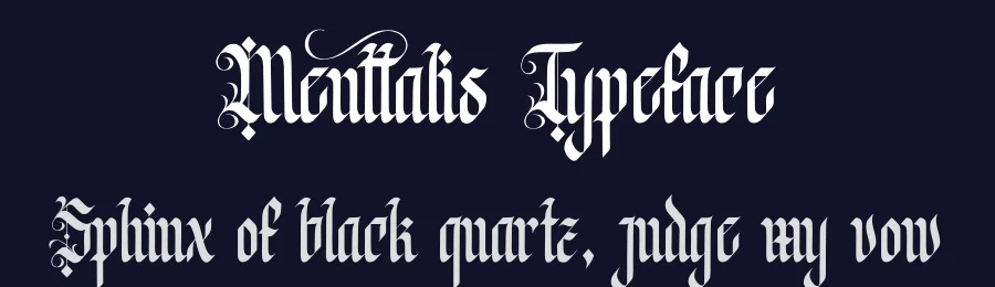 Menttalis Typeface by Denustudios — Blackletter Font — thumbnail 2