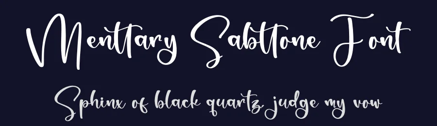 Menttary Sabttone Font by glorytype — Script Handwritten Font — thumbnail 2