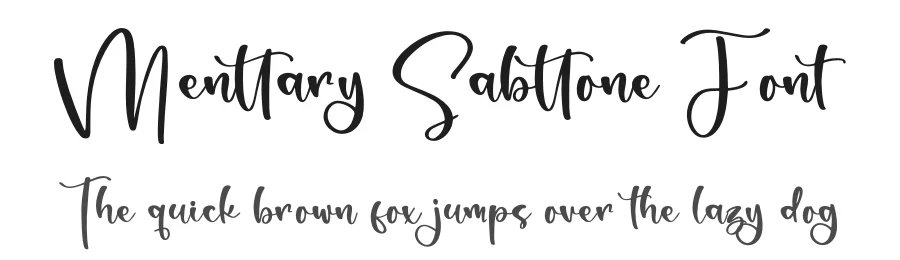 Menttary Sabttone Font by glorytype — Script Handwritten Font