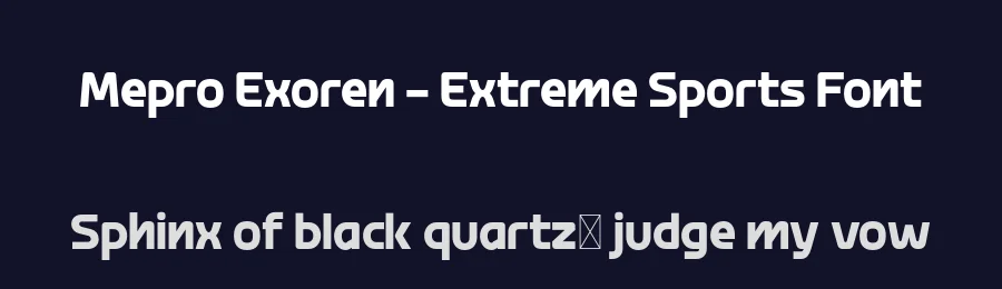 Mepro Exoren – Extreme Sports Font by productype — Display Font — thumbnail 2