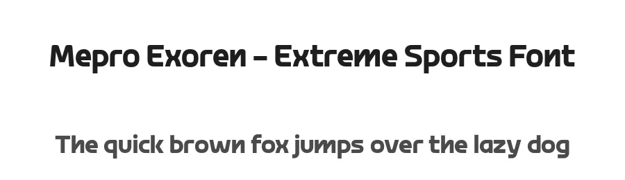 Mepro Exoren – Extreme Sports Font by productype — Display Font