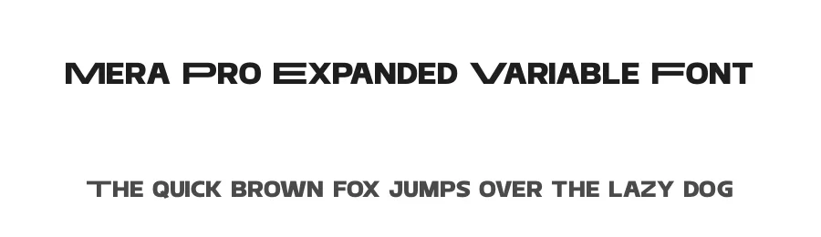Mera Pro Expanded Variable Font by multypestudio — Display Font
