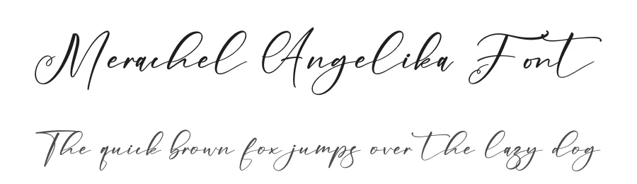 Merachel Angelika Font by afterpaper — Script Handwritten Font