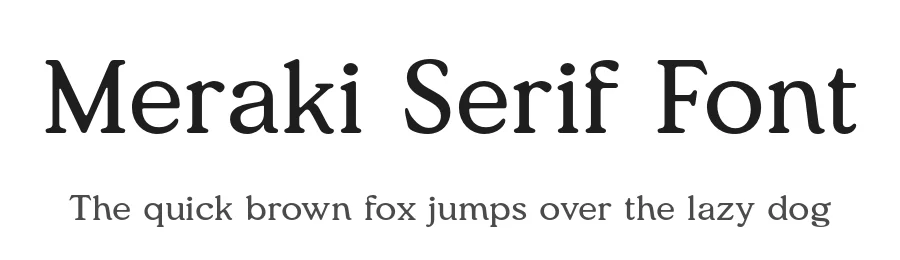 Meraki Serif Font by Type of Feeling — Serif Font