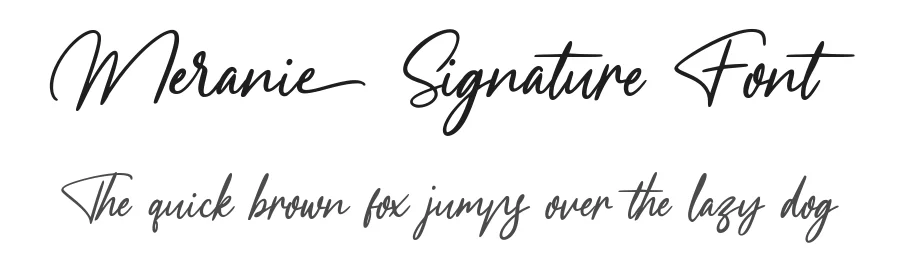 Meranie Signature Font by Garisman Studio — Script Handwritten Font