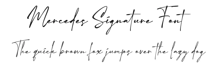 Mercedes Signature Font by grezlinestudio — Script Handwritten Font