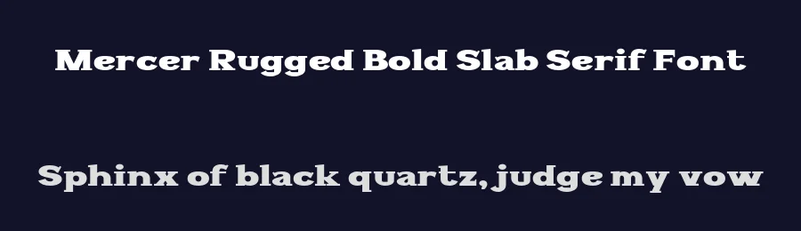 Mercer Rugged Bold Slab Serif Font by Mei Suseno — Display Font — thumbnail 2