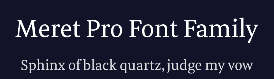 Meret Pro Font Family by TypeMates — Serif Font — thumbnail 2