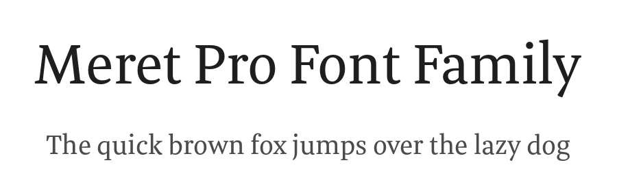 Meret Pro Font Family by TypeMates — Serif Font