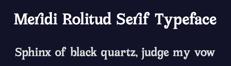 Meridi Rolitud Serif Typeface by timelesstype.co — Display Font — thumbnail 2