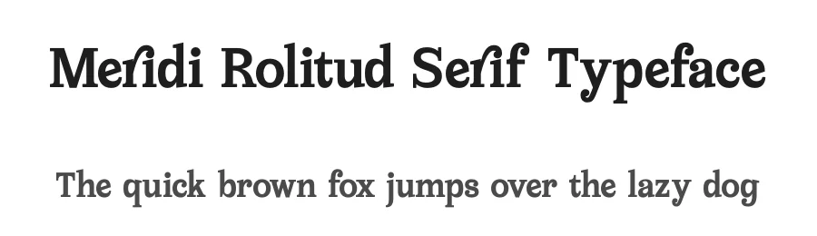 Meridi Rolitud Serif Typeface by timelesstype.co — Display Font