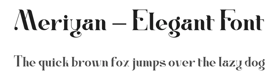 Meriyan – Elegant Font by Salamahtype Studio — Serif Font