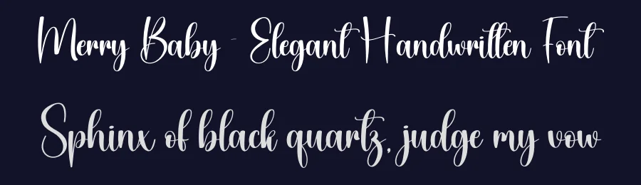 Merry Baby – Elegant Handwritten Font by creativeletter — Script Handwritten Font — thumbnail 2