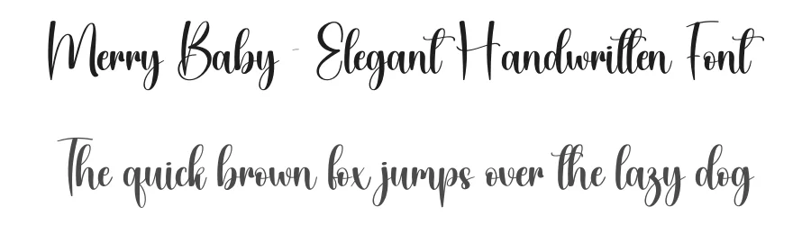 Merry Baby – Elegant Handwritten Font by creativeletter — Script Handwritten Font