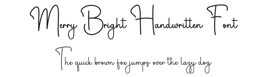 Merry Bright Handwritten Font by freshtypeink — Script Handwritten Font