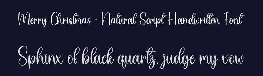 Merry Christmas – Natural Script Handwritten Font by creativeletter — Script Handwritten Font — thumbnail 2