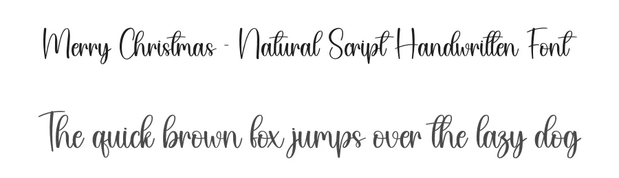 Merry Christmas – Natural Script Handwritten Font by creativeletter — Script Handwritten Font
