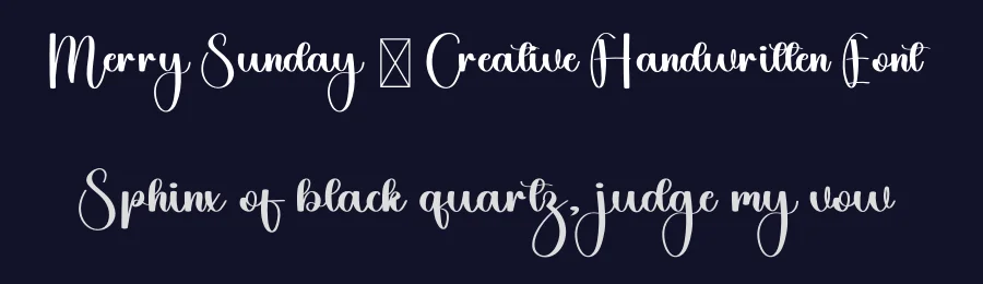 Merry Sunday – Creative Handwritten Font by freshtypeink — Script Handwritten Font — thumbnail 2