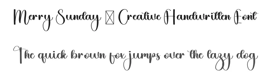Merry Sunday – Creative Handwritten Font by freshtypeink — Script Handwritten Font