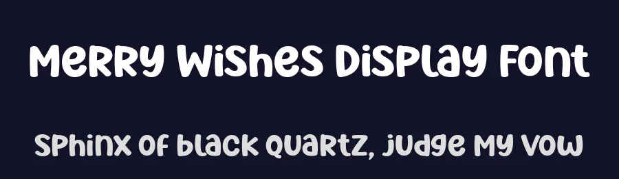 Merry Wishes Display Font by keithzo — Display Font — thumbnail 2