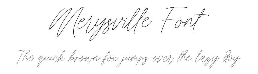 Merysville Font by Heinzel Std. — Script Handwritten Font