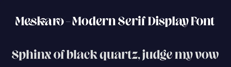 Meskaro – Modern Serif Display Font by timelesstype.co — Display Font — thumbnail 2