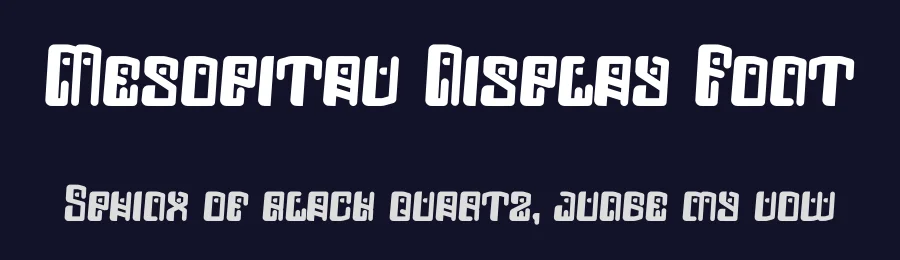Mesopitav Display Font by Dhabee — Decorative Font — thumbnail 2