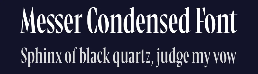 Messer Condensed Font by Inga Plönnigs — Serif Font — thumbnail 2
