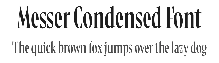 Messer Condensed Font by Inga Plönnigs — Serif Font