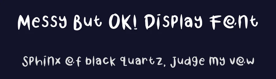 Messy But OK! Display Font by theadorableink — Script Handwritten Font — thumbnail 2