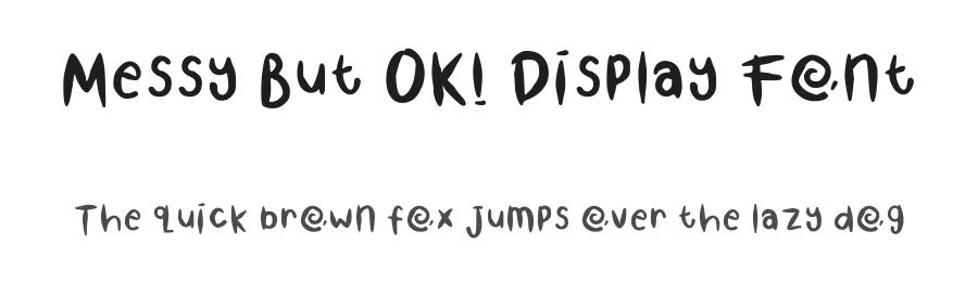 Messy But OK! Display Font by theadorableink — Script Handwritten Font