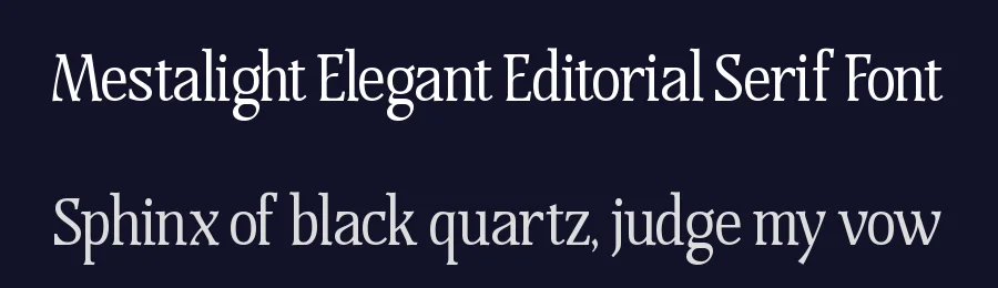 Mestalight Elegant Editorial Serif Font by Amorfa Type — Serif Font — thumbnail 2