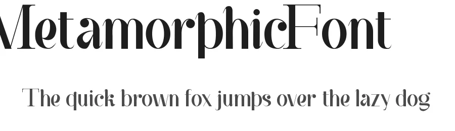 Metamorphic Font by nihstudio — Display Font