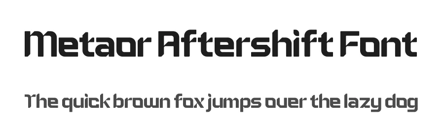 Metaor Aftershift Font by AmorfaType — Display Font