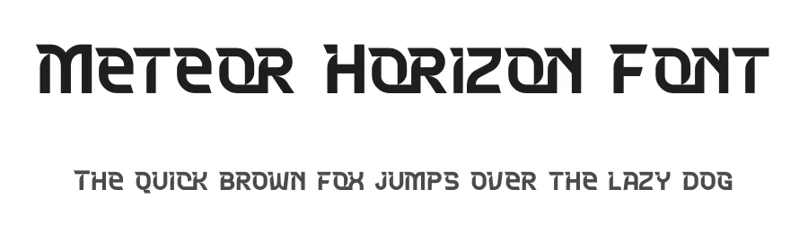Meteor Horizon Font by timelesstype.co — Display Font