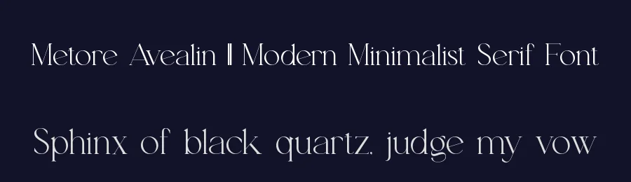 Metore Avealin || Modern Minimalist Serif Font by ErmediaStudio — Serif Font — thumbnail 2