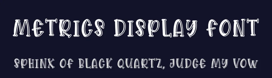 Metrics Display Font by andikastudio — Display Font — thumbnail 2