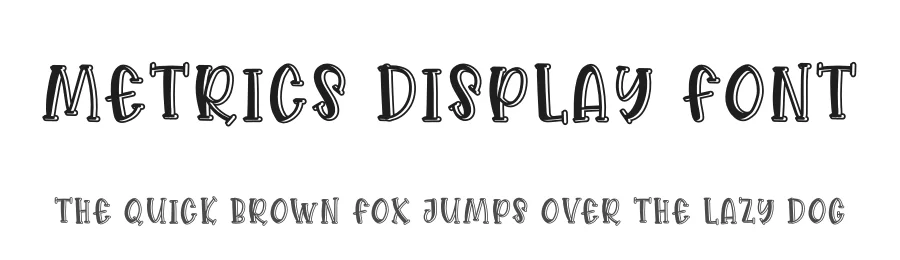 Metrics Display Font by andikastudio — Display Font