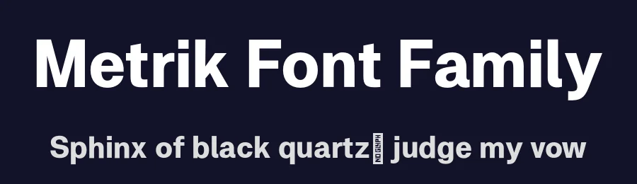 Metrik Font Family by Wayne Fearnley — Sans Serif Font — thumbnail 2